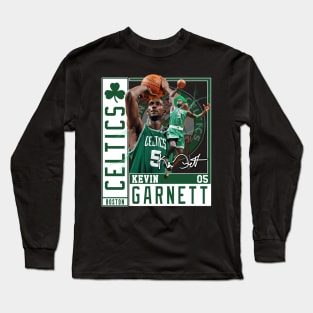 Kevin Garnett The Big Ticket Basketball Signature Vintage Retro 80s 90s Bootleg Rap Style Long Sleeve T-Shirt